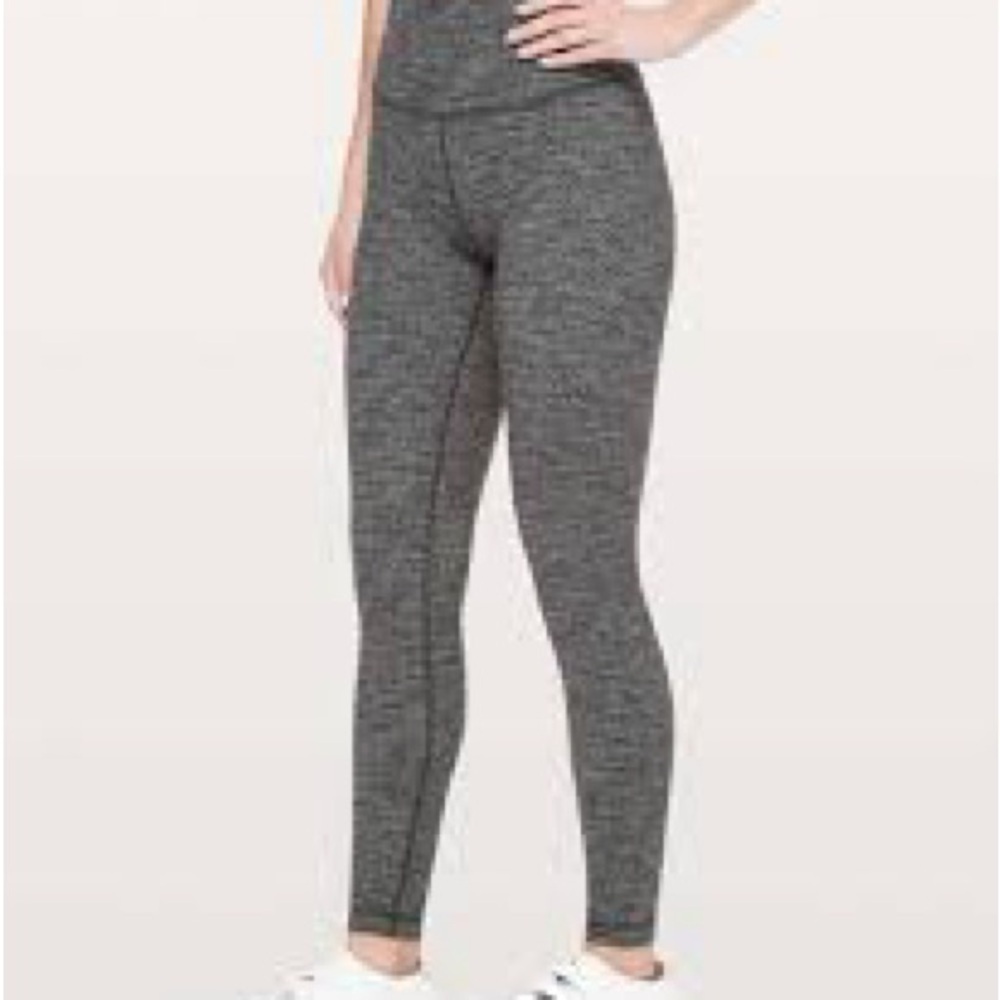 lululemon athletica Heathered Charcoal High-Rise Leggings 691